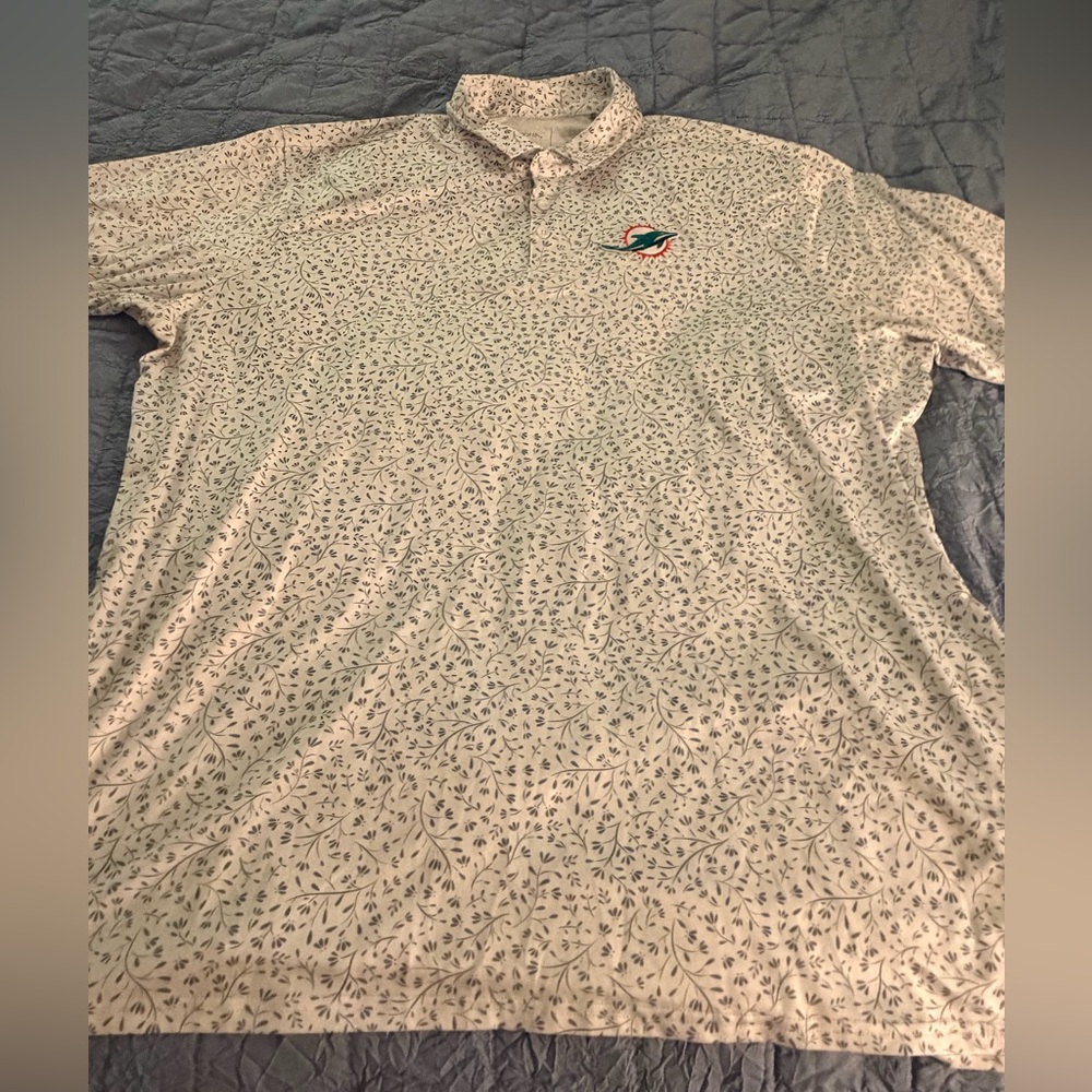 Antigua Miami Dolphins Dri-Fit Golf Polo Men’s 2XL